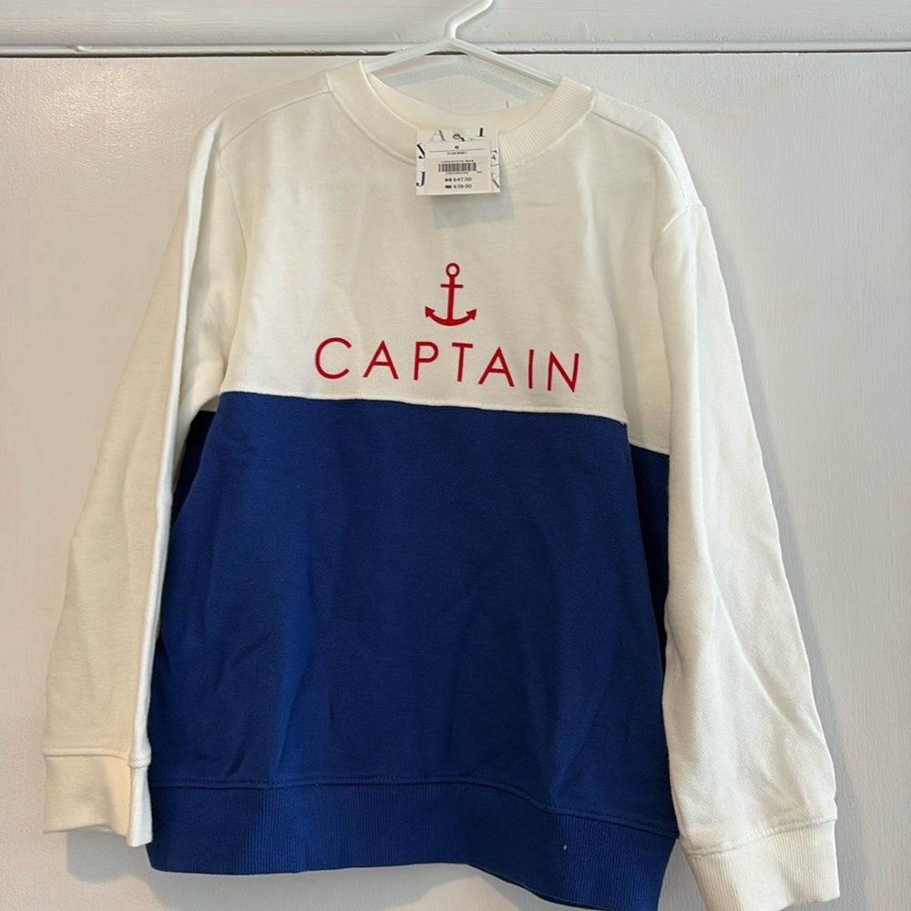 Janie and Jack size 6 Captain sweatshirt NWT